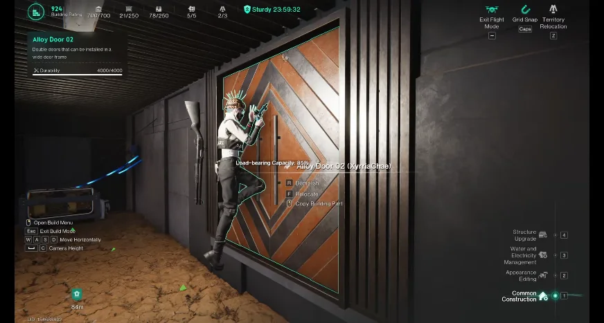 Once Human foundation wireframe placement with build HUD